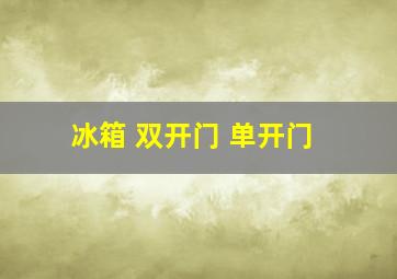 冰箱 双开门 单开门